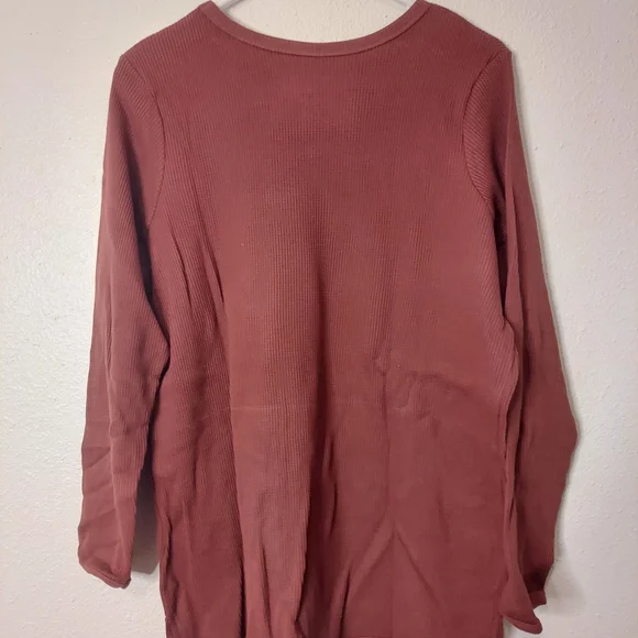 Woman Within Rust Ribbed Top - Picture 5 of 5